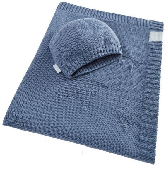 Babydecke 90x70cm - Strickdecke aus 100% BIO Baumwolle, SEI Design, inkl. Geschenkverpackung