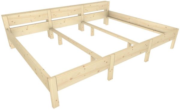 Familienbett "Familien-Nesterl" 270 220 43 Zirbe 90/90/90cm mit Ablage Bild 2