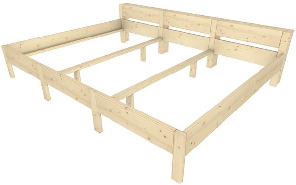 Familienbett "Familien-Nesterl" 270 220 43 Zirbe 90/90/90cm mit Ablage Bild 5