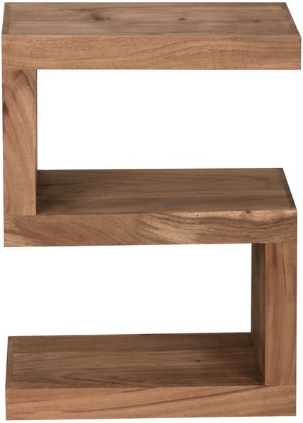 Wohnling Beistelltisch Massivholz S Cube 60cm hoch Akazie Bild 13