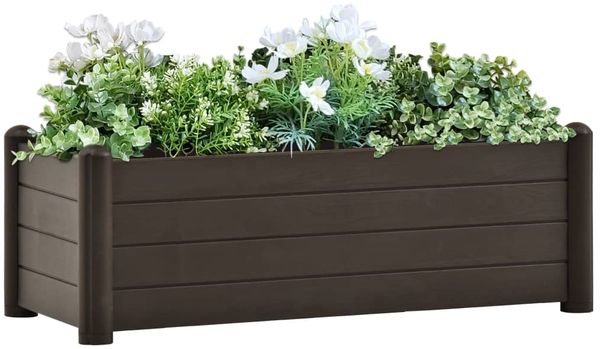 vidaXL Garten-Hochbeet PP Mokka 100x43x35 cm 313976