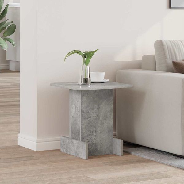 vidaXL Beistelltisch, Holz Beton Grau, 35,5 x 35 x 40 cm