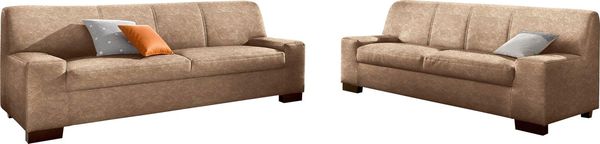 DOMO collection Polstergarnitur Norma kubisch und zeitlos, (Set, 2-tlg), bestehend aus je einem 2- und 3-Sitzer