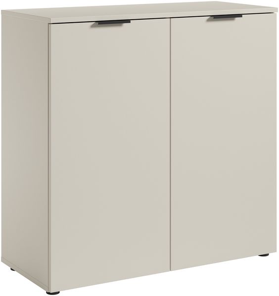 Kommode >Linz< 2 Türen, 4 Fächer, in Kaschmir - 90x90x40cm (BxHxT)