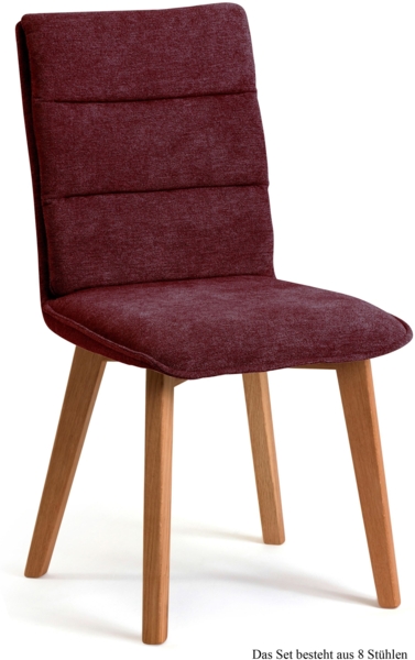 Esszimmerstuhl (8er-Set) Darija 47 x 92 x 60 Eiche geölt/Marsala