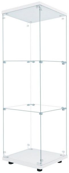 Furnishings Home Glasvitrine Vitrine Doppeltür Hoch Eckvitrine, Mit Sicherheitsschloss (Größe:42 x 36 x 125 cm, 1 tlg) Standvitrine, Mit LED-Beleuchtung, perfekt für Sammler, vielseitig