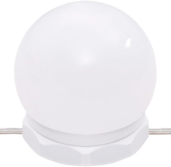 LED-Schminktisch mit Schränken Holzwerkstoff Braun Bild 12