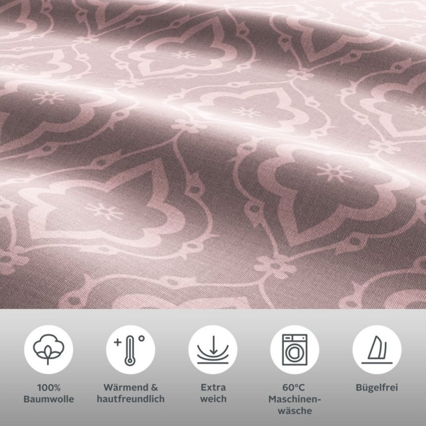 Home affaire Bettwäsche Cremona, Biber, romantische Bettwäsche in verschiedenen Qualitäten, ab Gr. 135x200 cm Bild 2