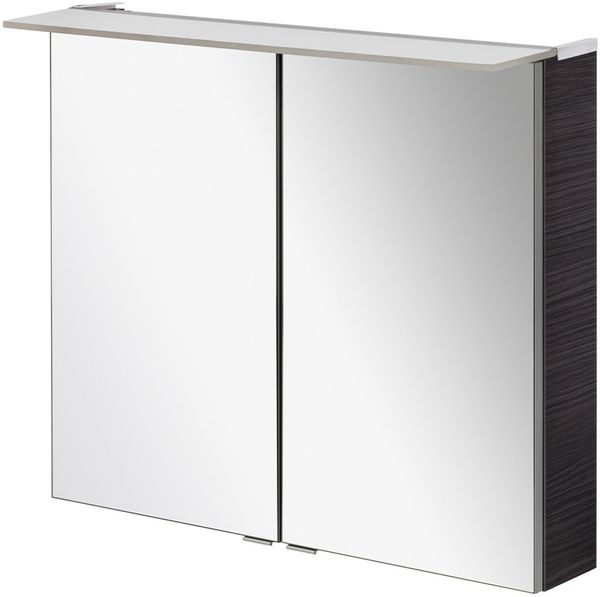 Fackelmann B.PERFEKT LED Spiegelschrank 80 cm breit, Anthrazit