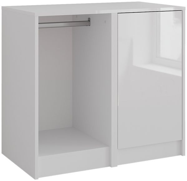 Kommode Sherry Weiß/Weiß Hochglanz 80.2 x 76 cm 2 Teile Vicco
