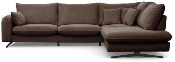 Beautysofa Ecksofa Prince, L-Form Polstersofa aus Cord-Bezug
