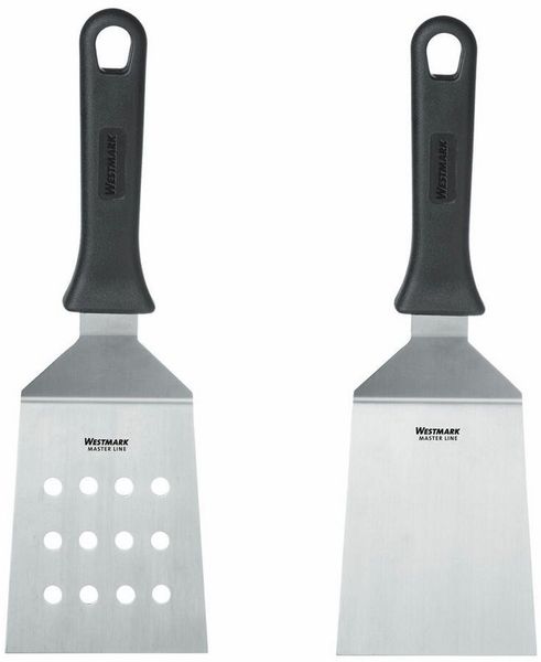 WESTMARK Pfannenwender Set, 2tlg.: 2 Profi-Wender/Grill-Spachtel (Gewinkelt, Starr)