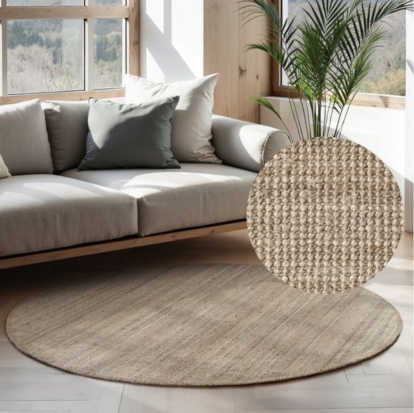 HANSE Home Teppich Jaipur Juteteppich, als Läufer und in Rund, rechteckig, Höhe: 10 mm, 100% Naturfaser, Wohnzimmer, Esszimmer, Schlafzimmer, GRS