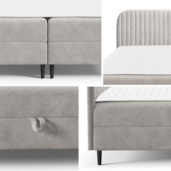 Boxspringbett Briheg 1 (Farbe: Coral 35, Größe: 180 x 200) Bild 4