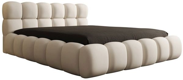 Luxusbetten24 Polsterbett Designer Polsterbett Boston Stoff, mit Stauraum