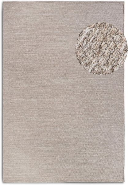ELLE DECORATION Wollteppich Pradesh, rechteckig, Höhe: 10 mm, Handgewebt, Wolle, Natur, Läufer, Wohnzimmer, Schlafzimmer, Skandi