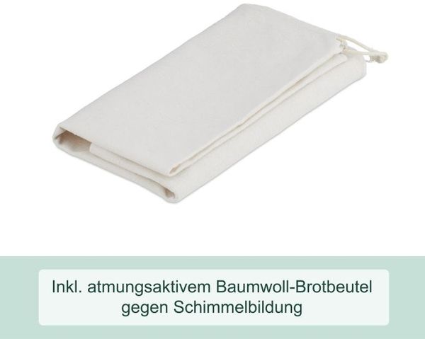 Relaxdays Brotkasten mit Deckel und Brotbeutel Bild 8