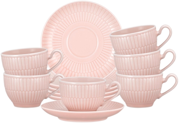 Seltmann Weiden Amina Espressotasse mit Untertasse 100 ml 6er Set Rosé