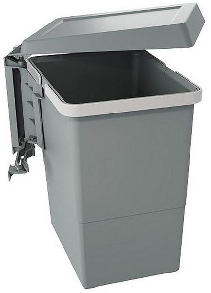 SO-TECH® Einbaumülleimer Abfallsammler Elletipi Swing 2.0 ausschwenkbar dunkelgrau, Artikelnummer ASG34 - Fassungsvermögen 18 Liter