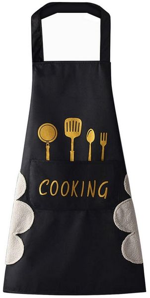 Agger Kochschürze Kochschürze Wasserdicht Schürze mit 2 Taschen, Küchenhelfer, Küchenschürze für Männer Damen Küche Restaurant Café
