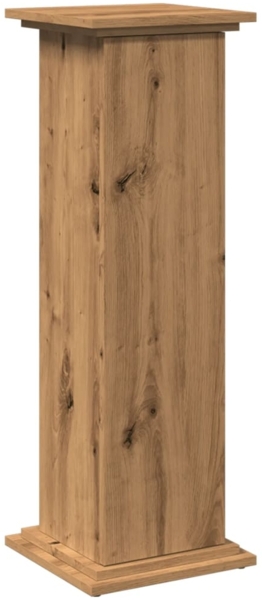 vidaXL Postament mit Stauraum, Holzwerkstoff, Eiche handwerklich, 31 x 30 x 90 cm
