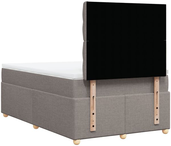 vidaXL Boxspringbett mit Matratze Taupe 120x200 cm Stoff 3293558 Bild 8