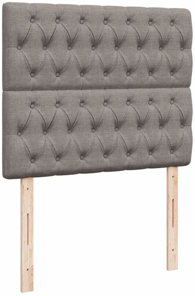 vidaXL Boxspringbett mit Matratze Taupe 120x200 cm Stoff 3293558 Bild 9
