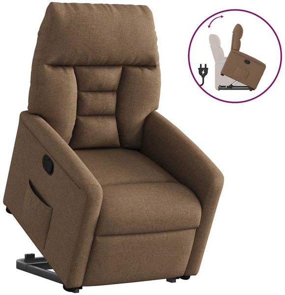 vidaXL Relaxsessel mit Aufstehhilfe Braun Stoff 3303036