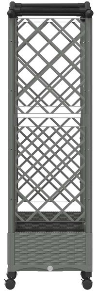 vidaXL Hochbeet mit Rankgitter und Dach Hellgrau 163 x 40 x 129 cm PP 3423107 Bild 4