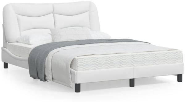 vidaXL Bettgestell ohne Matratze "Hvar" Weiß 140x200 cm Kunstleder 3208003