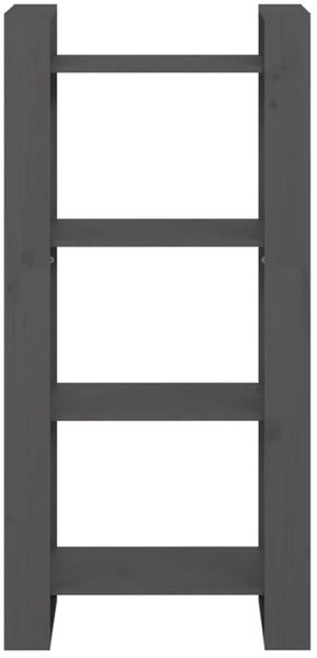 vidaXL Bücherregal/Raumteiler Grau 60x35x125 cm Massivholz 813886 Bild 3