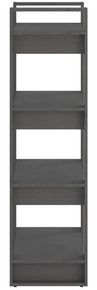 vidaXL Bücherregal/Raumteiler Grau 60x35x125 cm Massivholz 813886 Bild 4