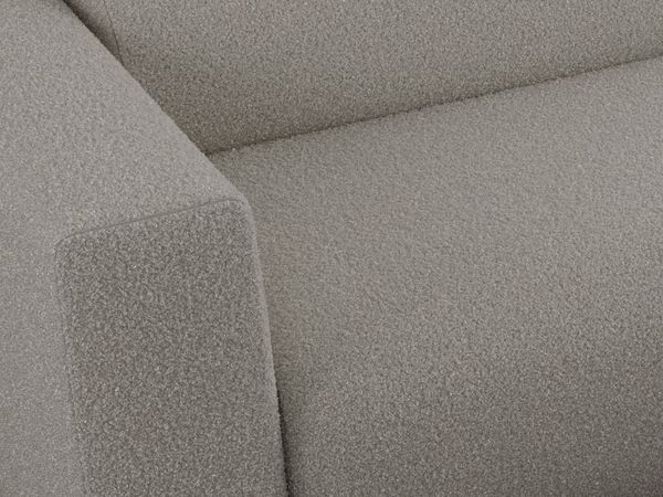 Ecksofa PASADENA, freistehendes Ecksofa, breite Armlehnen, Federsitz - links - Grau Boucle Bild 7