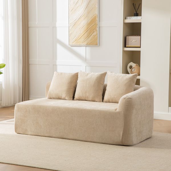 YakoHome Modulsofa Hellkhaki 172x99x81 cm – Komplett montiertes Polstersofa, weicher Sitzkomfort und modernes Design für Wohnzimmer, Schlafzimmer oder Home-Office