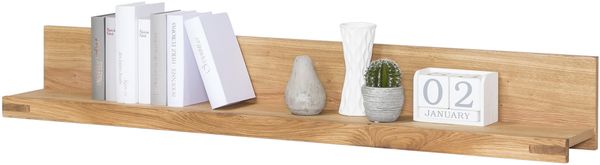 Wandboard >Tom-I< in Wildeiche aus Teilmassiv - 138x20x20cm (BxHxT)