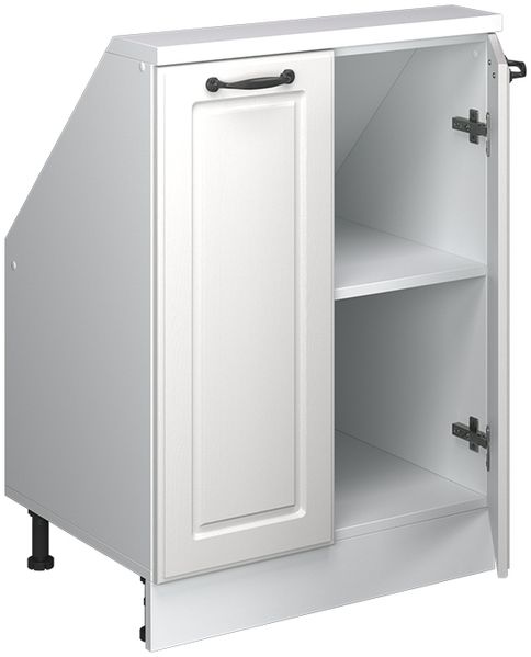 Küchenschrank für Dachschrägen R-Line Weiß Landhaus 60 cm mit 2 Türen Vicco Bild 5