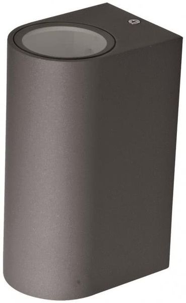 EVN 637215 2fl. rund dark grey IP44 GU10 Wandleuchte LB20
