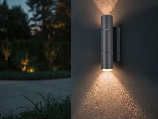 LED Außenwandleuchte Up and Down Anthrazit, Höhe 23cm