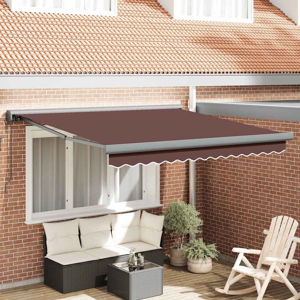 vidaXL Markise Automatisch Braun 300x250 cm 3215733