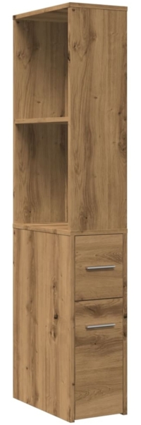 vidaXL Badschrank Schmal mit Rollen Artisan-Eiche Holzwerkstoff 855303