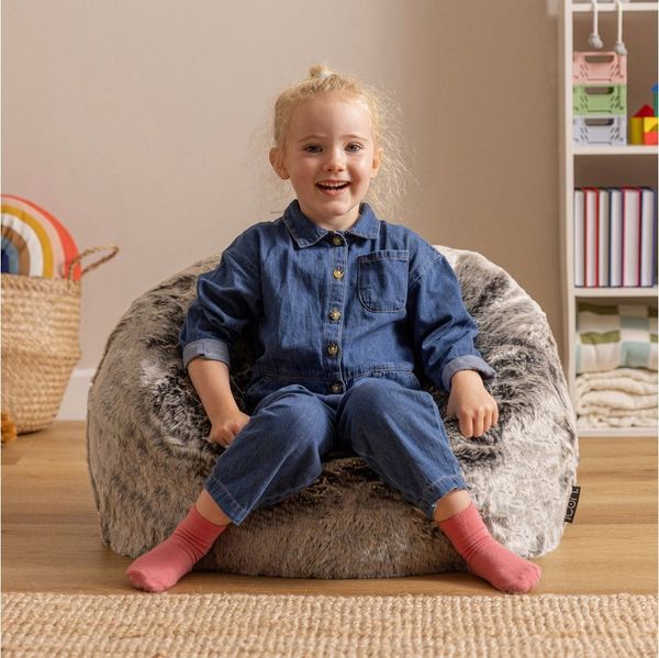 icon Sitzsack Sitzsack Flauschig aus Kunstfell für Kinder, 65x45x65cm, Made in Germany, für Kinderzimmer