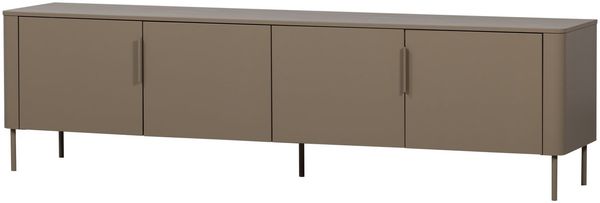 TV-Board Gunnar aus FSC-Kiefer, modern und zeitlos, braun, 200 cm, mit Metallgestell
