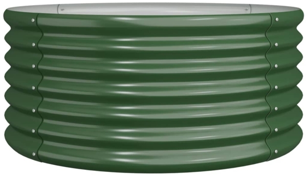 vidaXL Pflanzkübel Verzinkter Stahl 80x80x36 cm Grün 318853