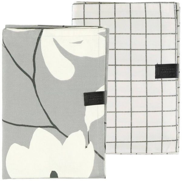 SCHÖNER WOHNEN-Kollektion Geschirrtuch DUO Geschirrtuch, (Packung, 2-tlg), 50 x 70 cm in Grau