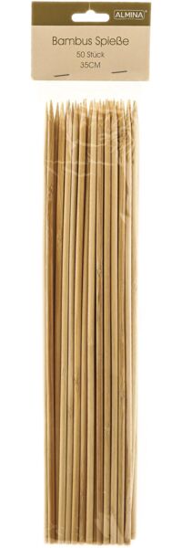 Bambusspieße 50 Stück für Grill & Küche - vielseitig & praktisch 35 cm
