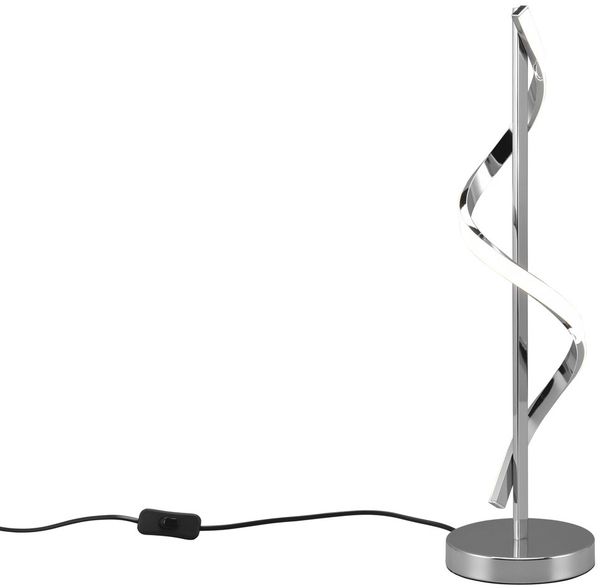 Große LED Tischleuchte ISABEL Spirale in Chrom, Höhe 56cm Bild 2