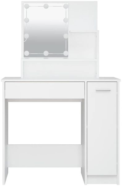 vidaXL Schminktisch mit LED Weiß 86,5x35x136 cm 808810 Bild 5