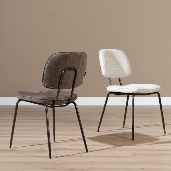 Bronx71 Esszimmerstuhl Samt Javi braun Bild 7