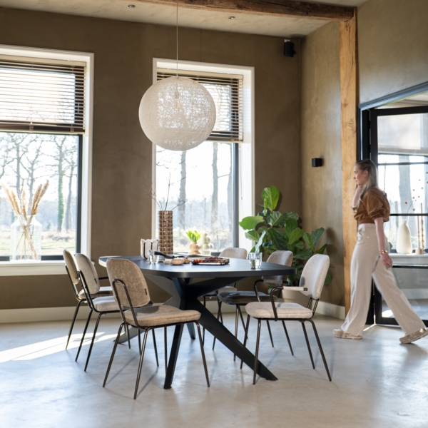 Bronx71 Esszimmerstuhl Samt Javi braun Bild 3