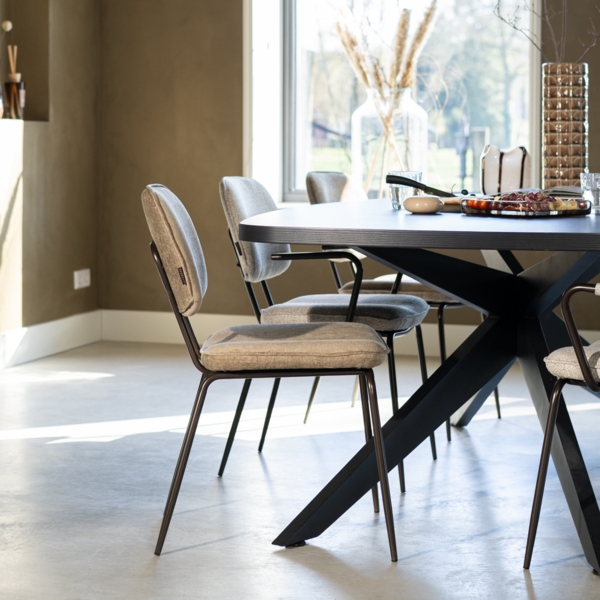 Bronx71 Esszimmerstuhl Samt Javi braun Bild 5